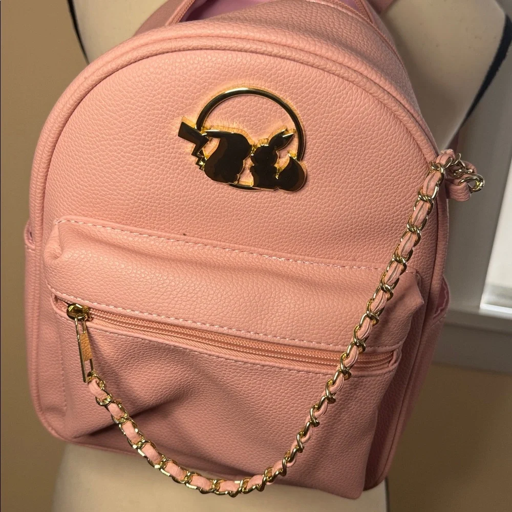 Pokemon purse, pink backpack bag EUC Zipper & handle‎